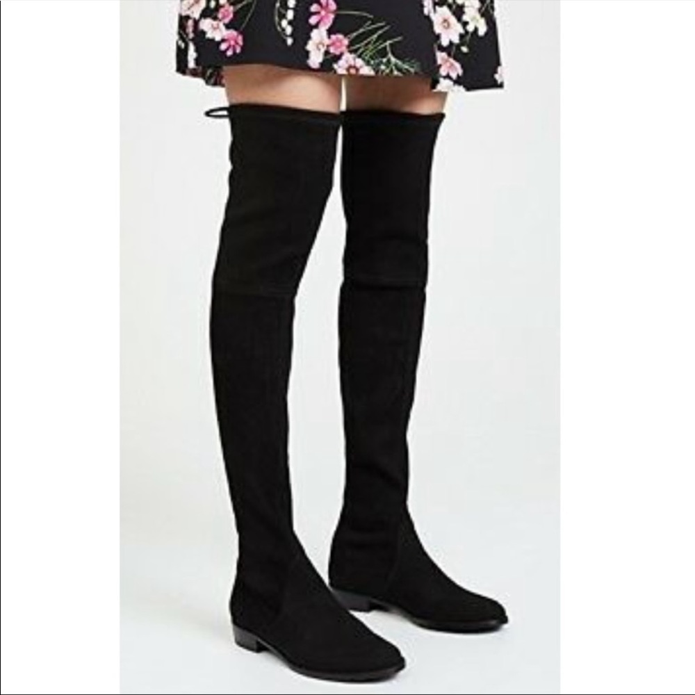 🆕 STUART WEITZMAN black suede lowland OTK boots